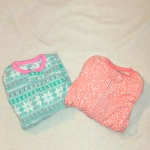 Set of two Footie Pajamas